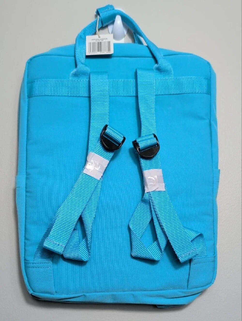 ALDI Gear Bright Blue Backpack Laptop Pocket Retro Rainbow Stripe 2023 NEW